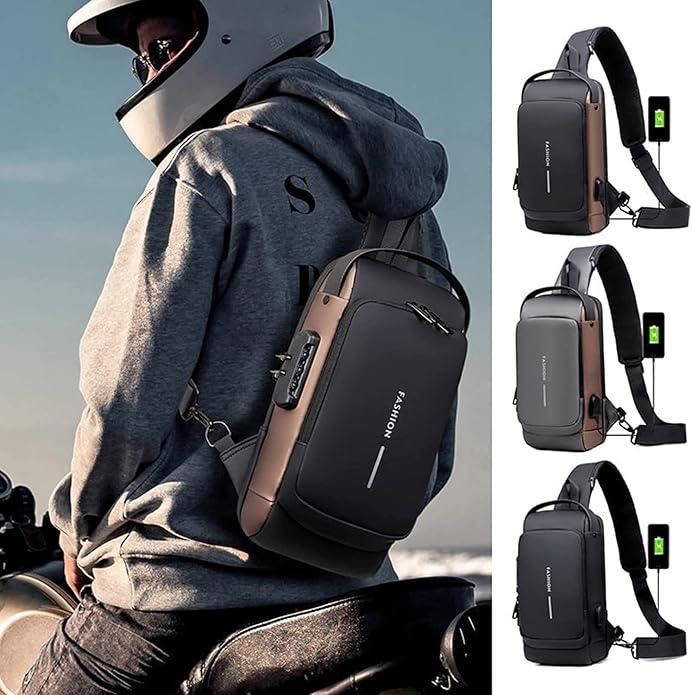 Unisex Sling Bag – Classic Leather Style for Bikers, Workaholics, College & Travel