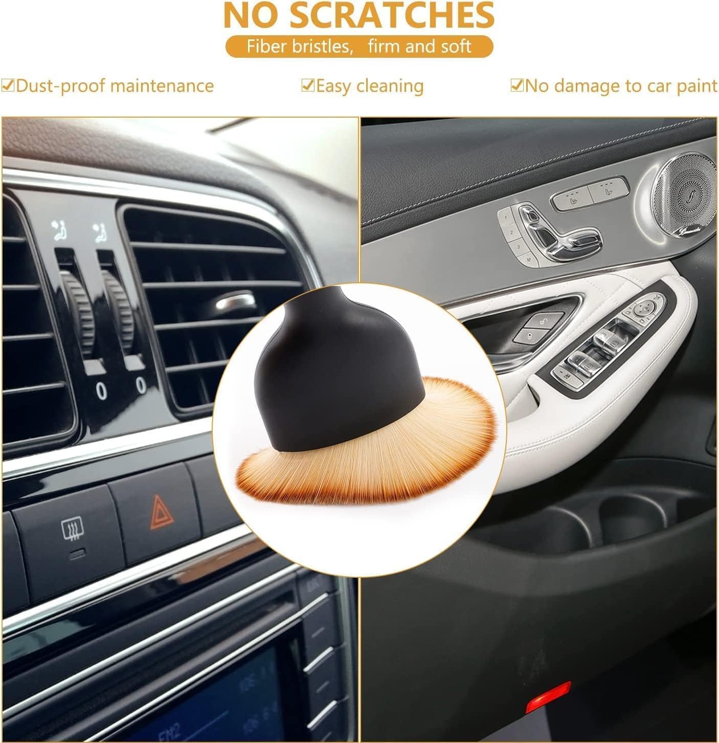 Mini Car Cleaning Brush with Handle
