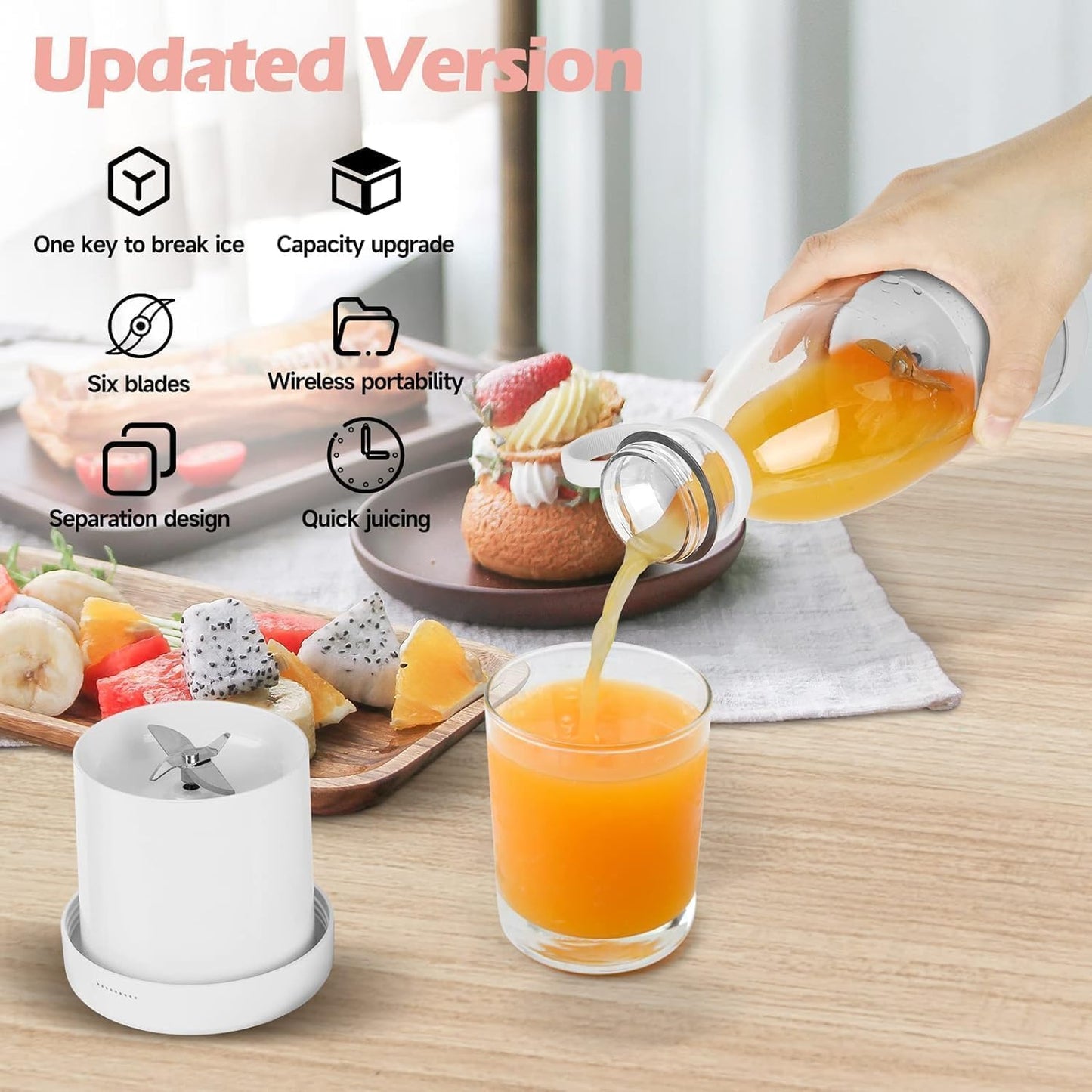 USB Rechargeable Mini Juicer Blender Bottle