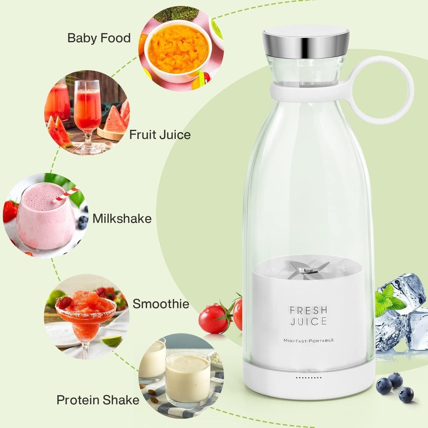 USB Rechargeable Mini Juicer Blender Bottle