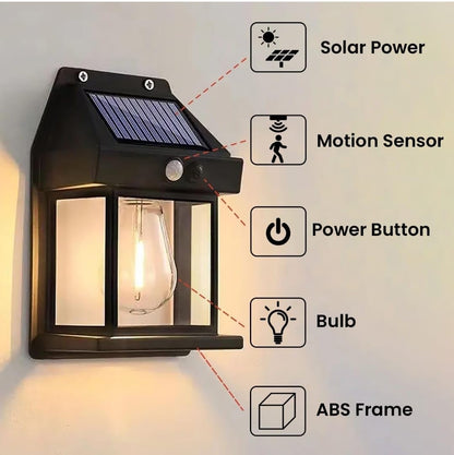 Solar Wall Lights Outdoor (1/3 Light Bulb)