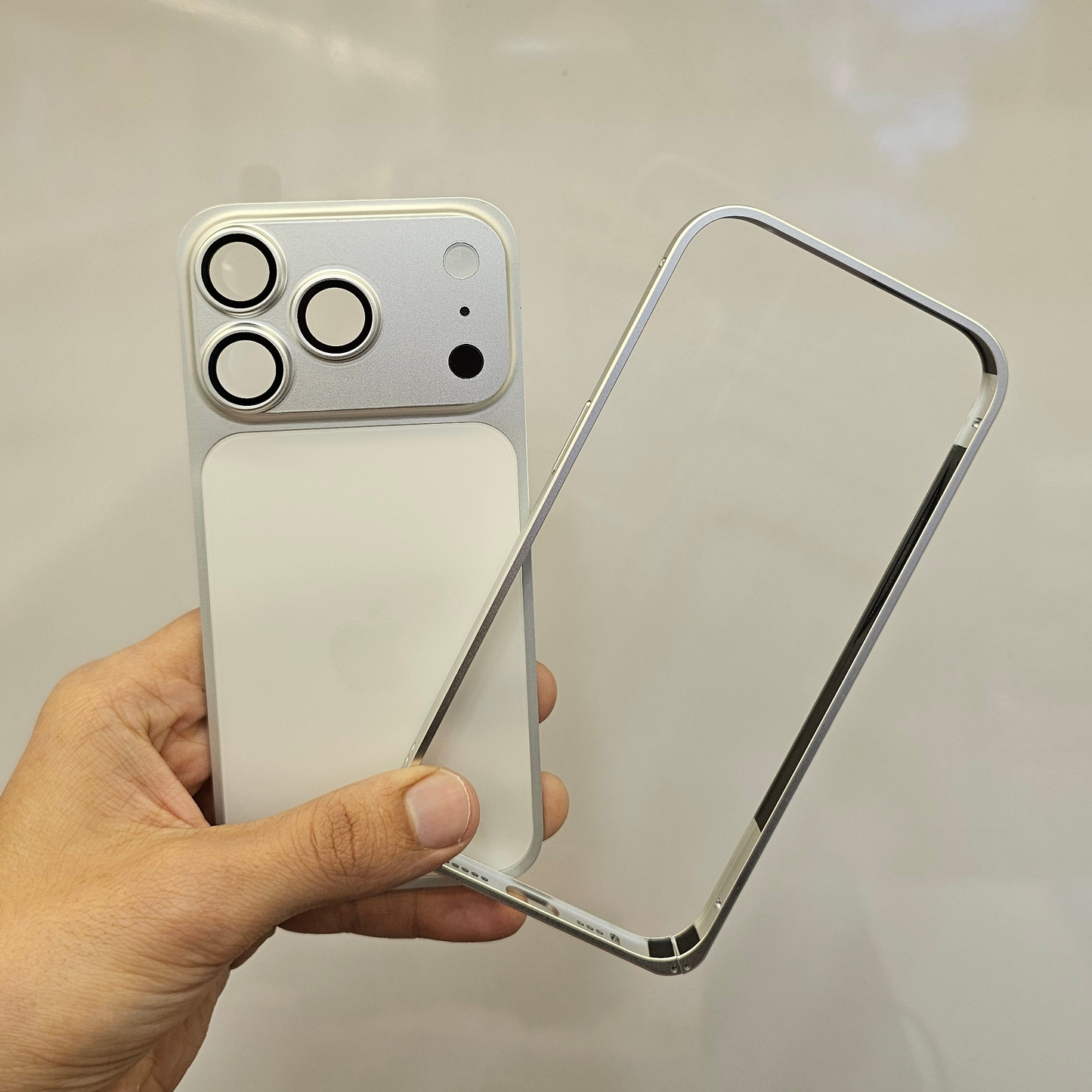 Metal Bumper Converter Case to iPhone 17 Pro Max ( Images are Real & Genuine )