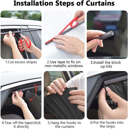 Magnetic Car Side Window Sunshade Curtains (4PCS)