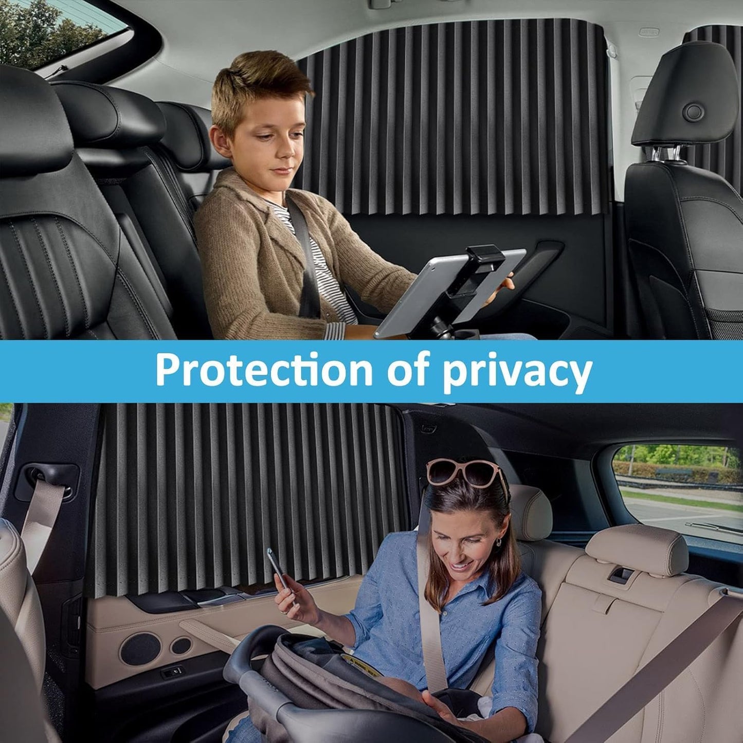 Magnetic Car Side Window Sunshade Curtains (4PCS)