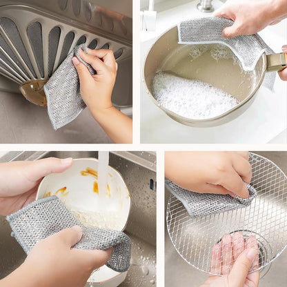 Multipurpose Metal Mesh Cleaning Cloth (Pack of 5)