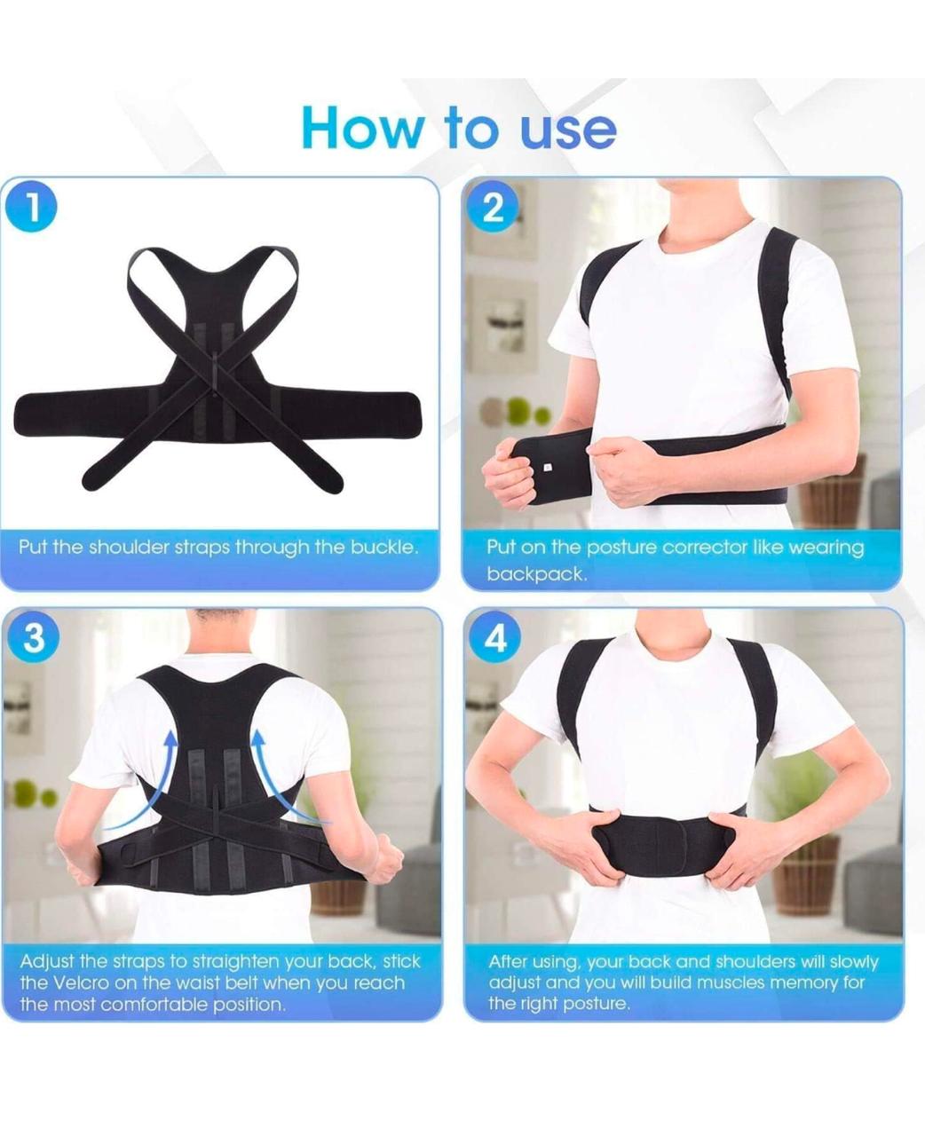 Posture Corrector Back Support Belt for Back Pain Relief