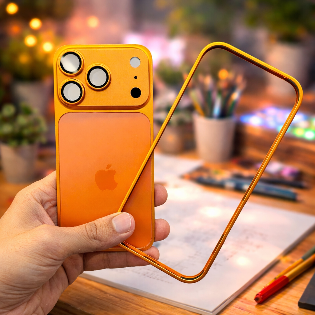 Metal Bumper Converter Case to iPhone 17 Pro Max ( Images are Real & Genuine )