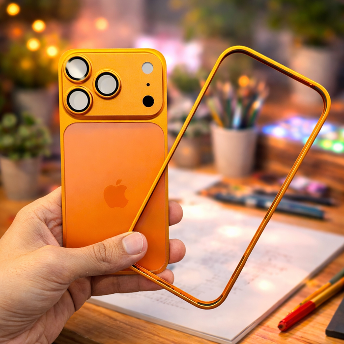 Metal Bumper Converter Case to iPhone 17 Pro Max ( Images are Real & Genuine )