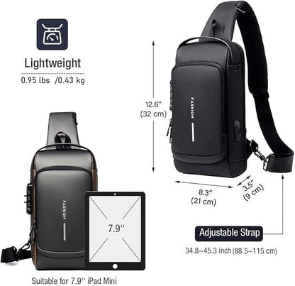 Unisex Sling Bag – Classic Leather Style for Bikers, Workaholics, College & Travel