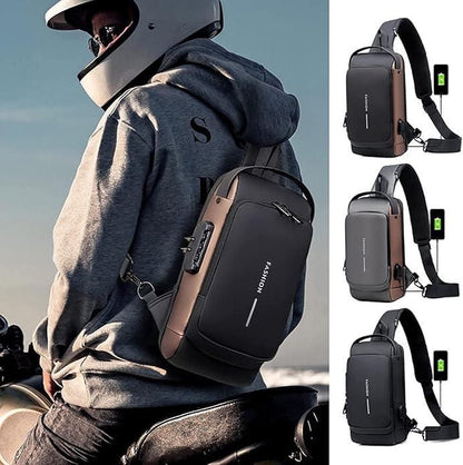 Unisex Sling Bag – Classic Leather Style for Bikers, Workaholics, College & Travel