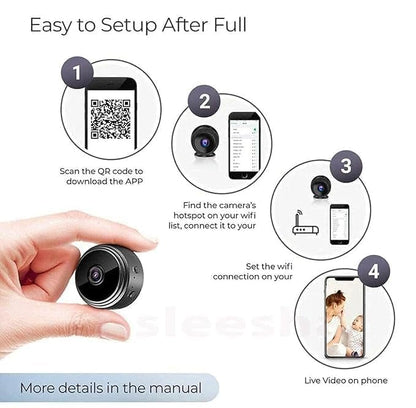 Mini Portable Wireless Wi-Fi Security Camera