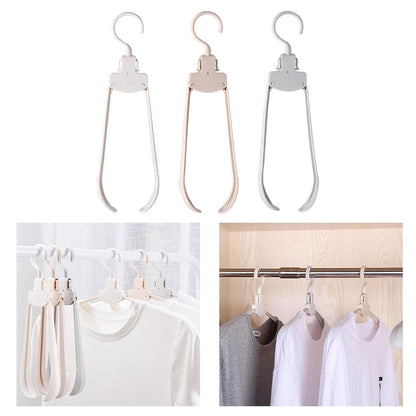 Foldable Cloths Organizer Plastic Hanger Multicolor (Pack of 6 or 12)