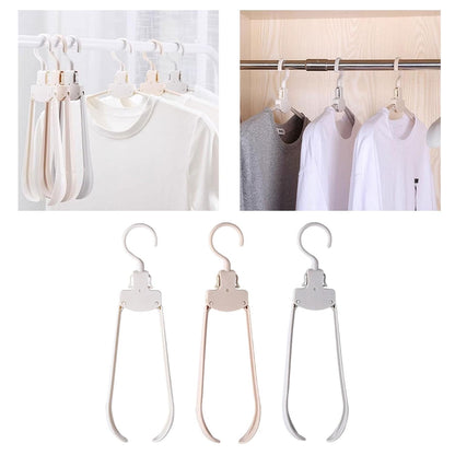 Foldable Cloths Organizer Plastic Hanger Multicolor (Pack of 6 or 12)
