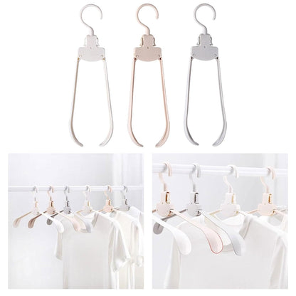 Foldable Cloths Organizer Plastic Hanger Multicolor (Pack of 6 or 12)