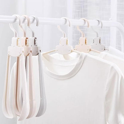 Foldable Cloths Organizer Plastic Hanger Multicolor (Pack of 6 or 12)