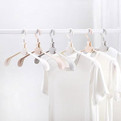 Foldable Cloths Organizer Plastic Hanger Multicolor (Pack of 6 or 12)