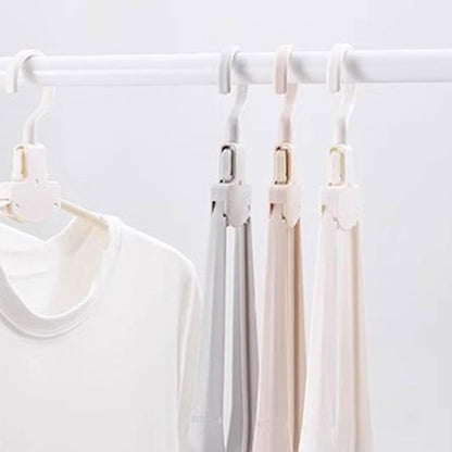 Foldable Cloths Organizer Plastic Hanger Multicolor (Pack of 6 or 12)