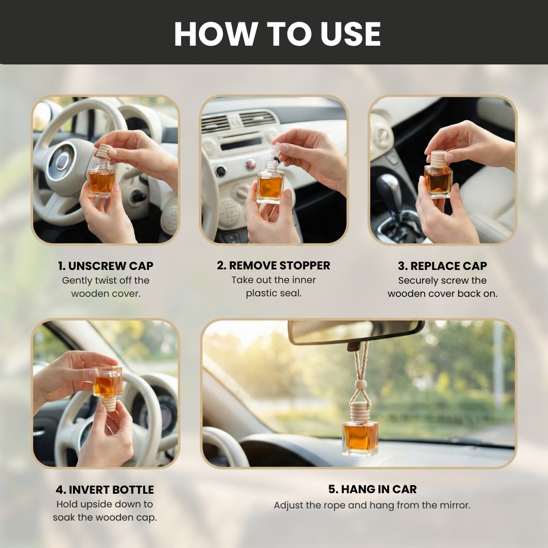 Car Aroma Diffuser Pack of 2 "Lime Drive & Noir Drive"