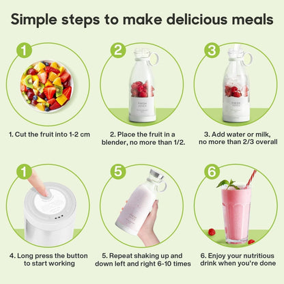 USB Rechargeable Mini Juicer Blender Bottle