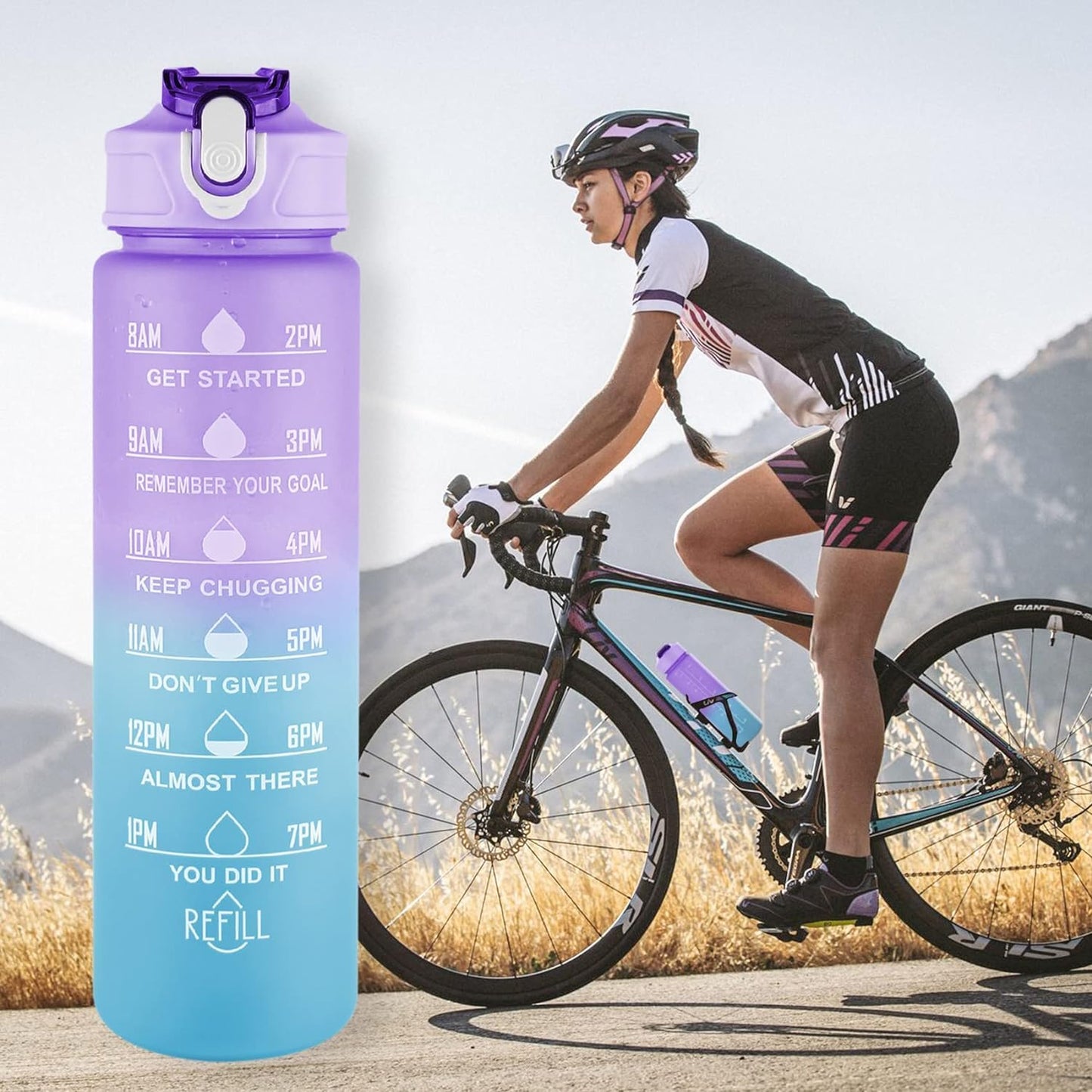 3-Pack Motivational Water Bottles