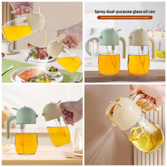 2-in-1 Glass Oil Dispenser & Sprayer