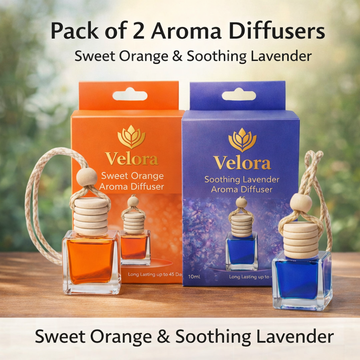 Car Aroma Diffuser Pack of 2 "Orange Torque & Urban Drift"