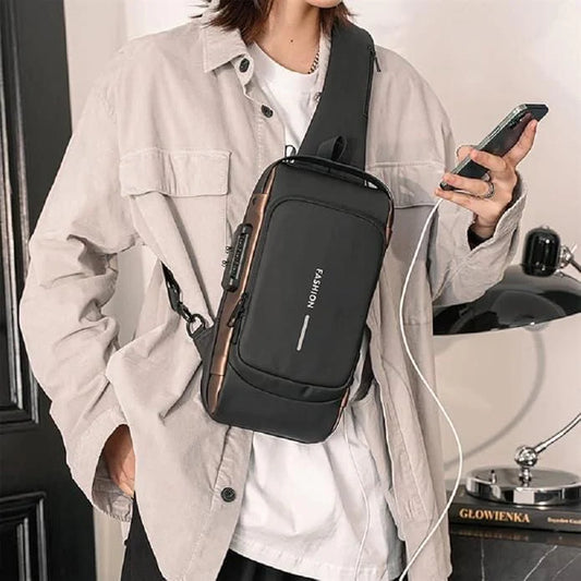 Unisex Sling Bag – Classic Leather Style for Bikers, Workaholics, College & Travel